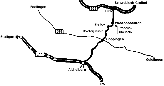 Anfahrtsskizze Autobahn